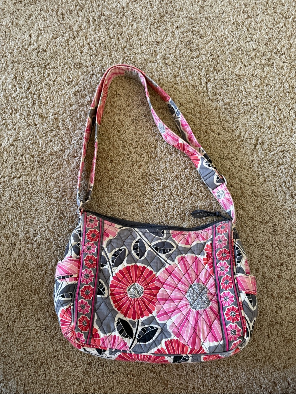 Vera Bradley Floral Nightingale Mandy Shoulder Bag Quilted Floral Purse Retired